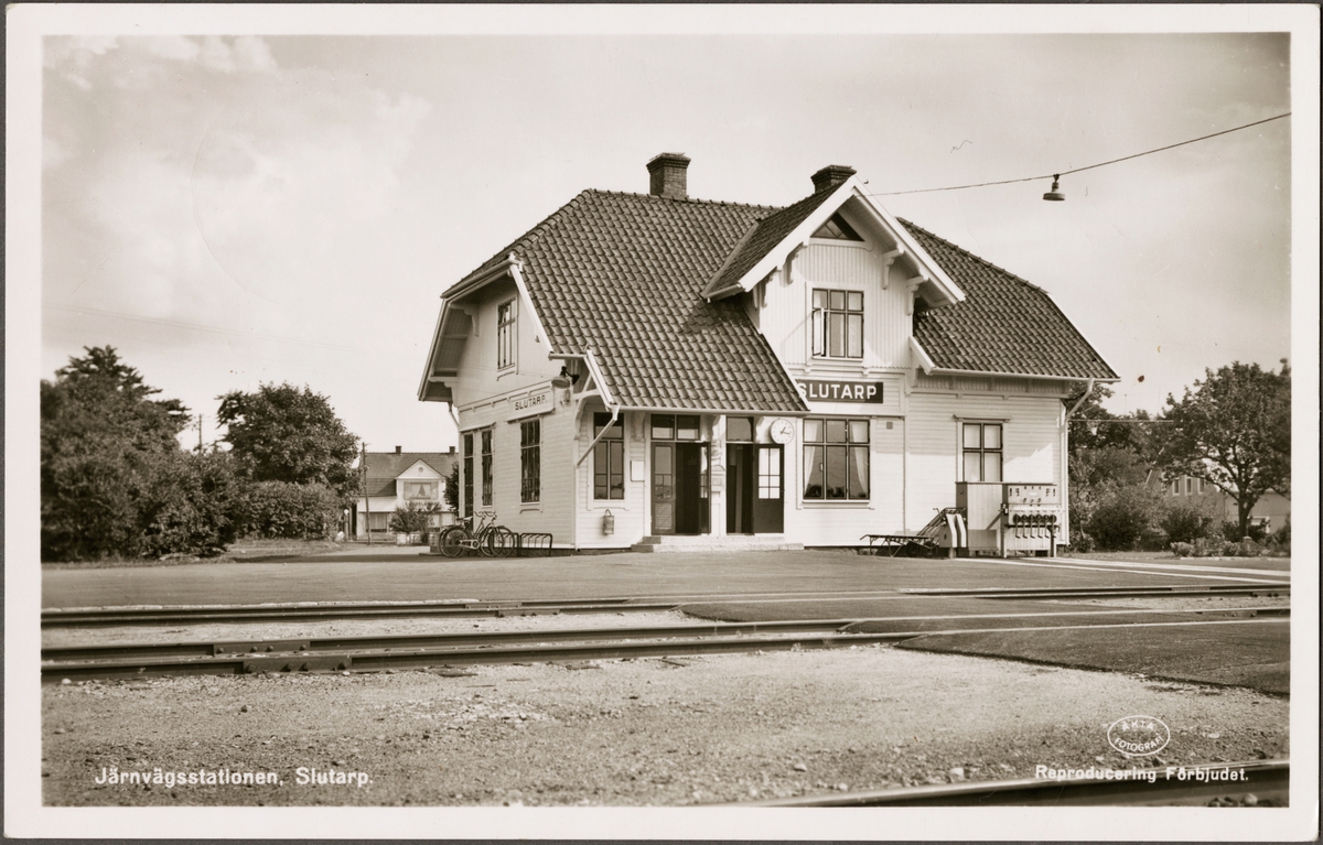 Järnvägsstationen Slutarp.