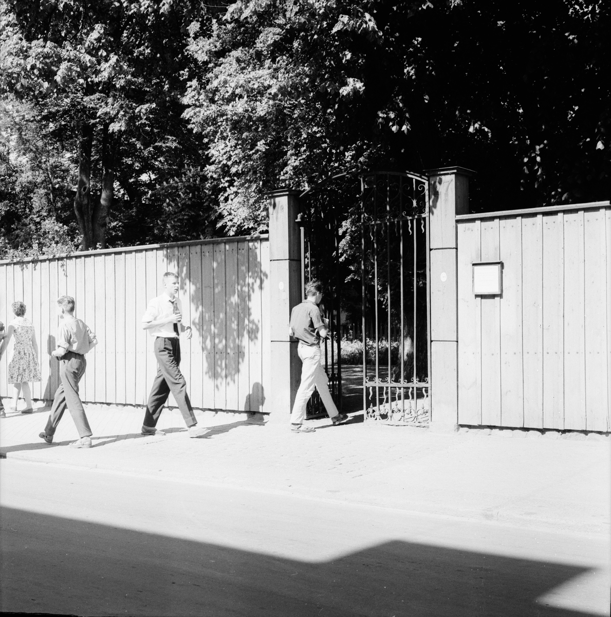 Grind till Linnéträdgården, kvarteret Örtedalen, Dragarbrunn, Uppsala 1961