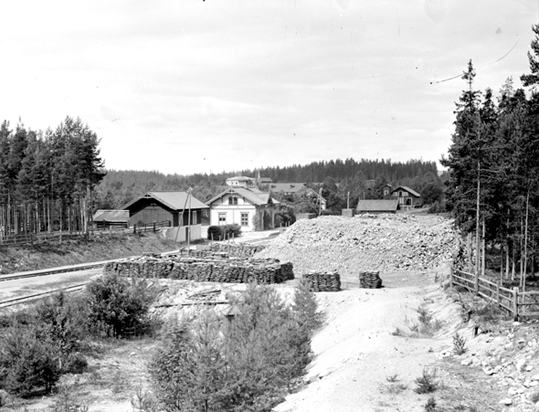 Riddarhyttans första gamla järnvägsstation.