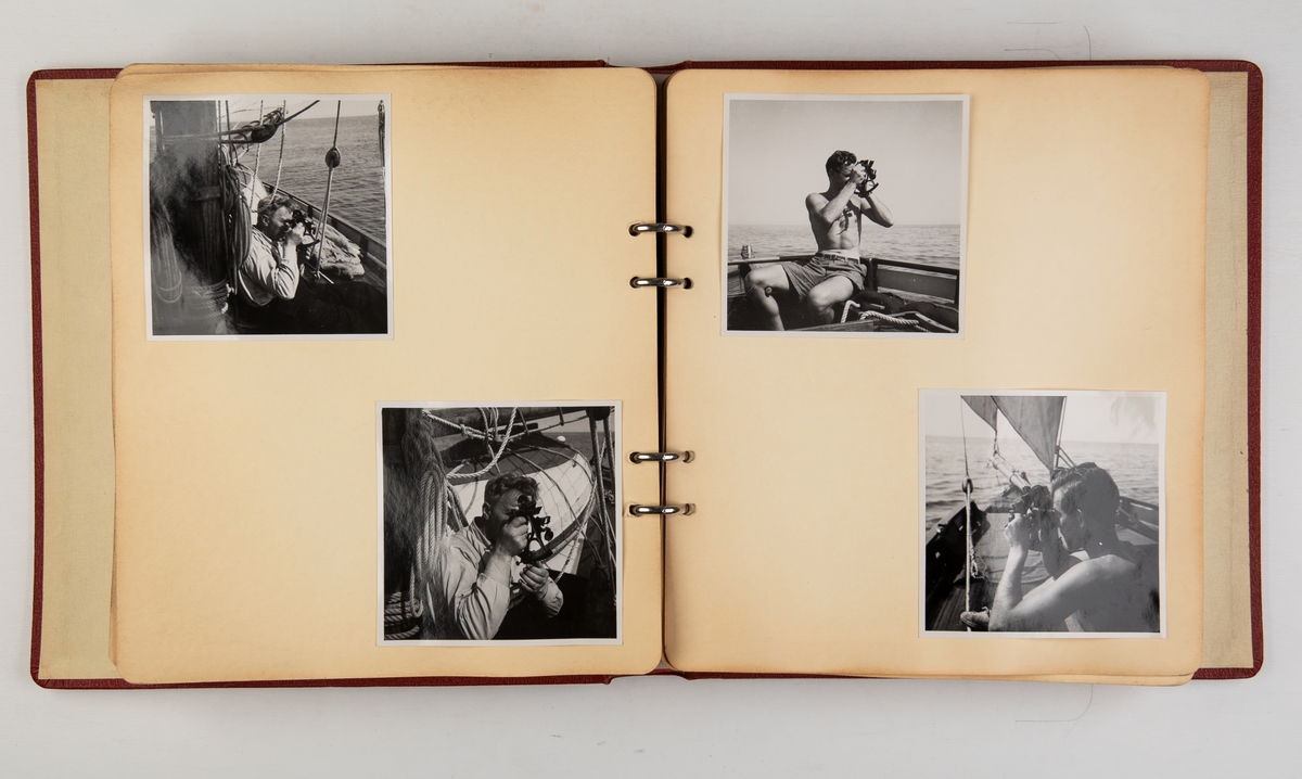 Album med fotografier fra reiser med seilbåten 'Draug' (F-26)