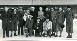 Det norske skøytelaget med ledere i Davos, midten av 1930 ta