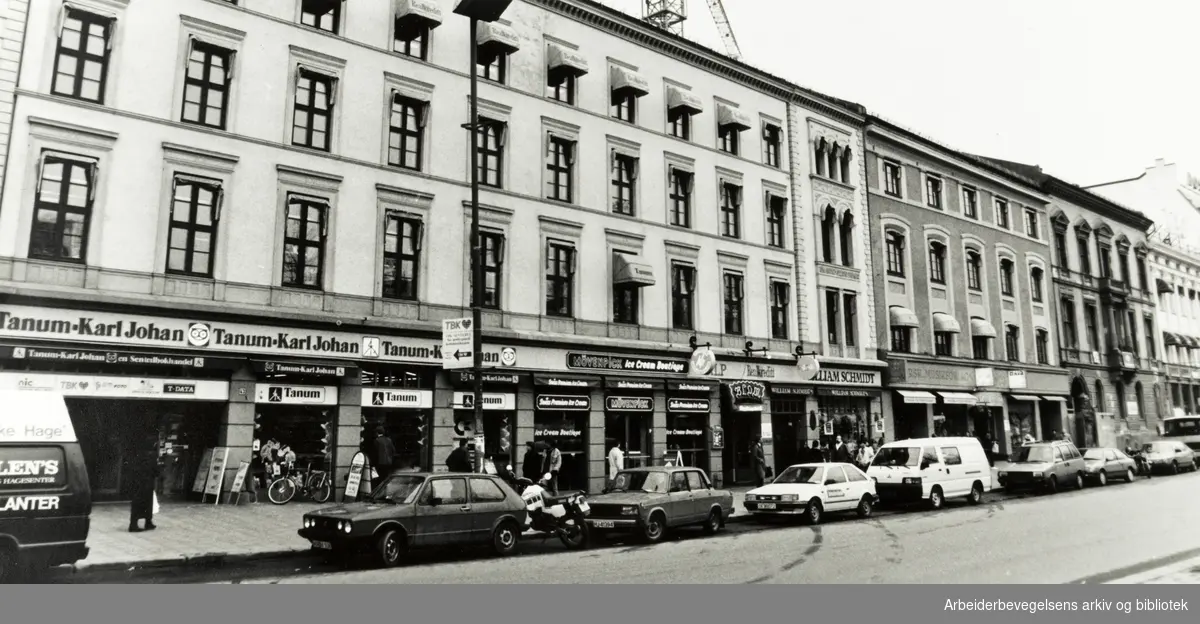 Karl Johans gate. April 1989