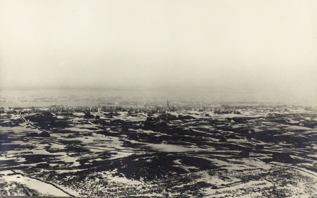 Byen og omegn sett fra Vardafjellet, 1910.