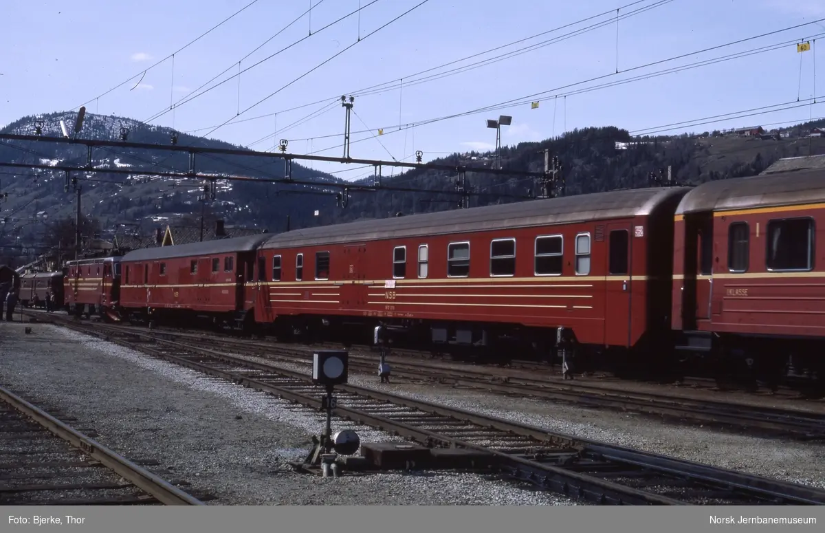Hurtigtog 601 Oslo-Bergen med El 16 på Ål stasjon