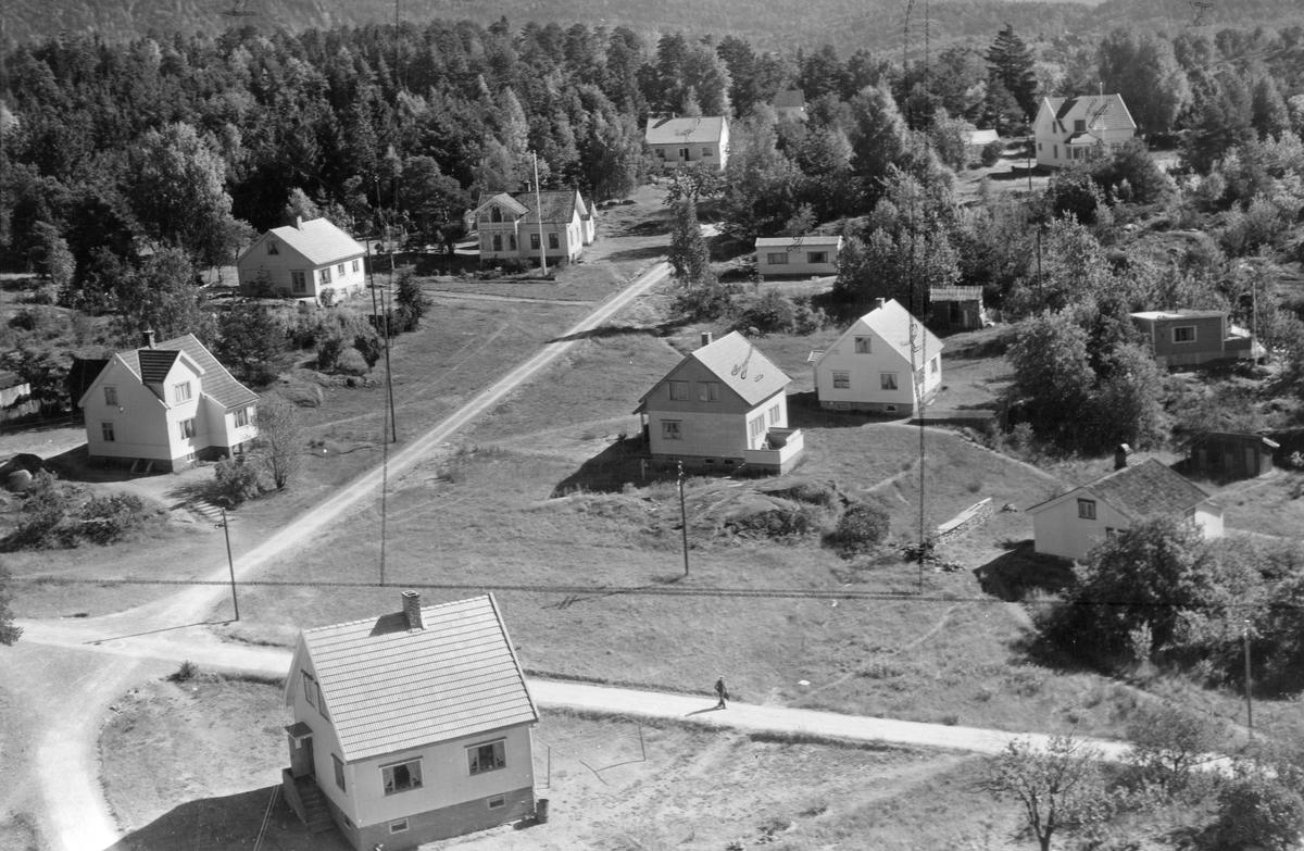 Flyfotoarkiv fra Fjellanger Widerøe AS, fra Porsgrunn Kommune. Sandøya. Fotografert 08.08.1959. Fotograf J Kruse