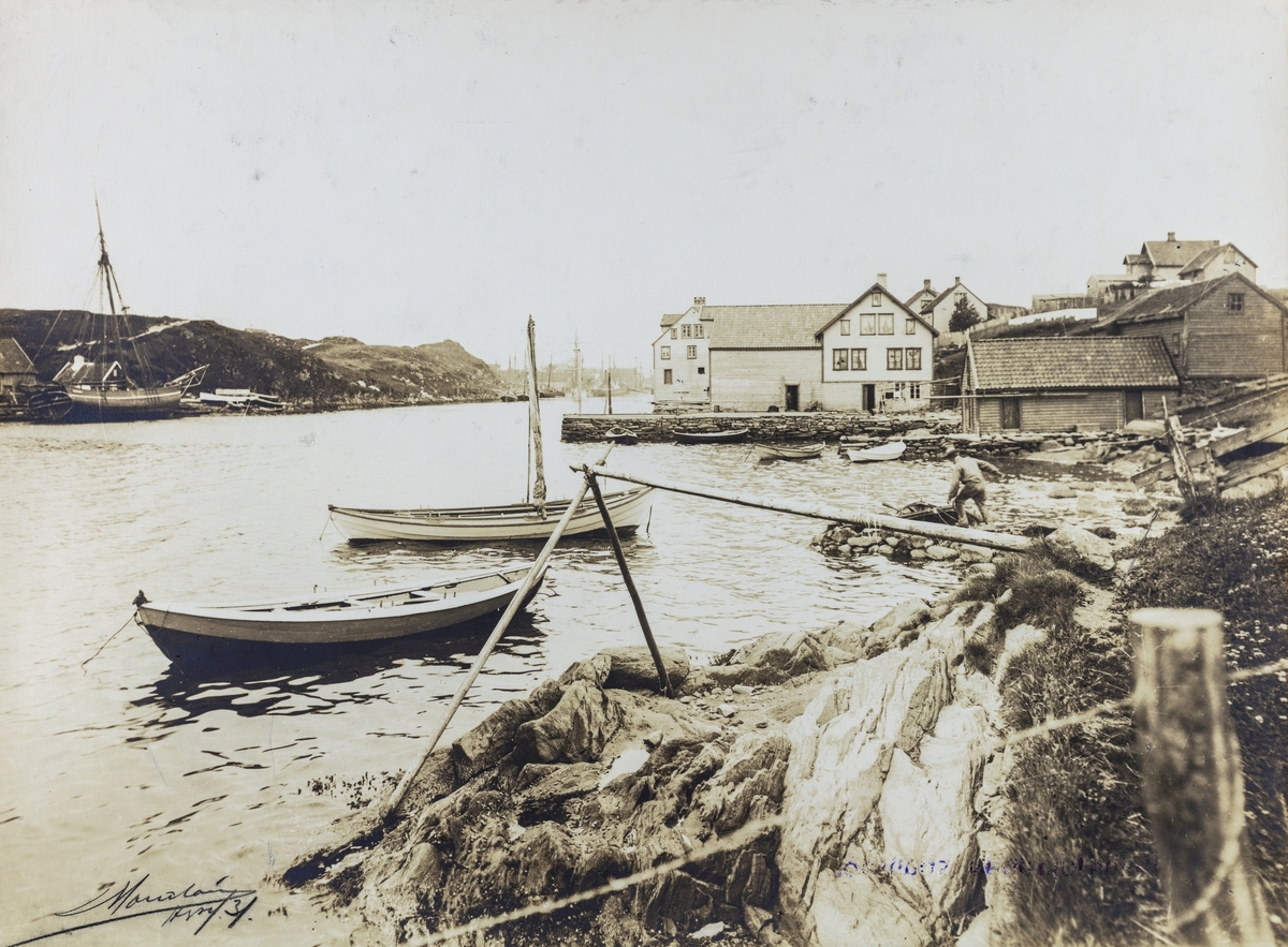 Smedasundet sett mot nordvest, ca. 1898.