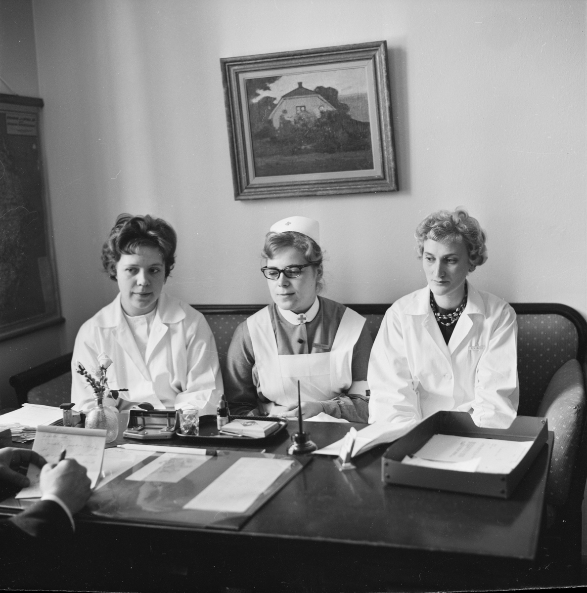 Akademiska sjukhuset, medicin avdelning 23, avdelningssekreterare, Uppsala, februari 1962