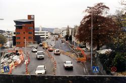 Trafikkavvikling ved asfaltarbeide i Stavanger ca 1998