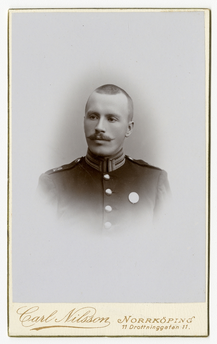 Porträtt av Andersson, soldat vid Jönköpings regemente I 12.