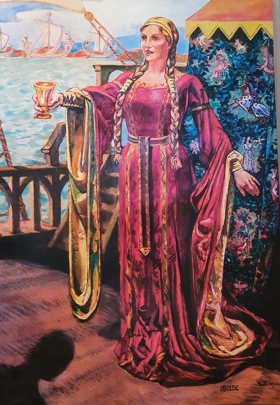 Painting of Kirsten Flagstas as Isolde. By artist Per Krogh.