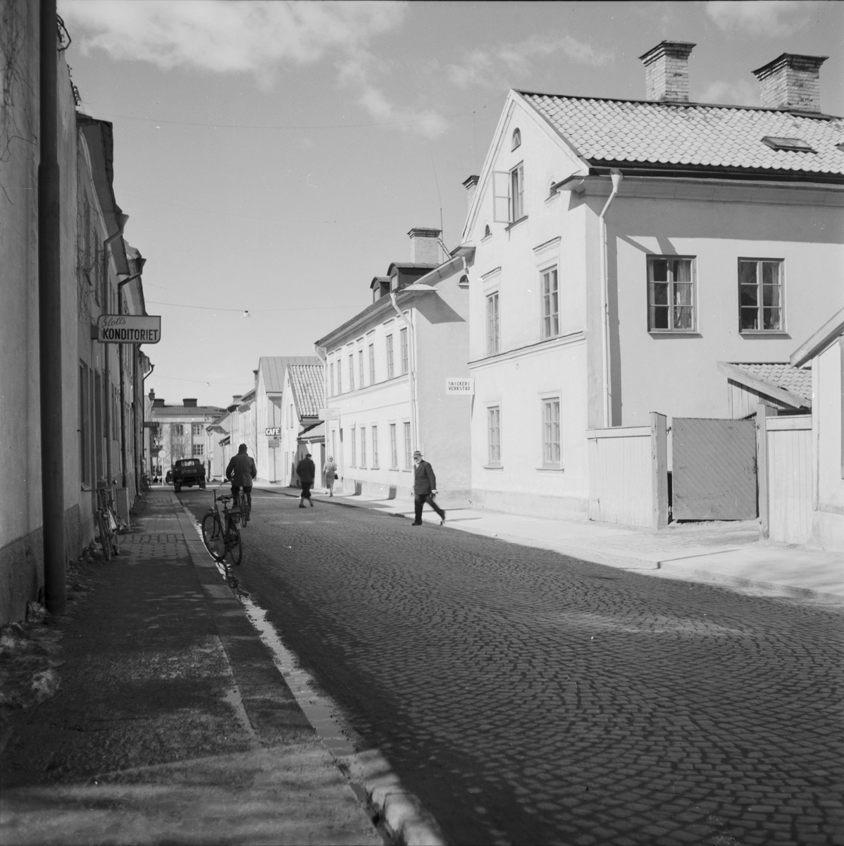 Övre Slottsgatan, kvarteret Rosenberg, Uppsala 1956