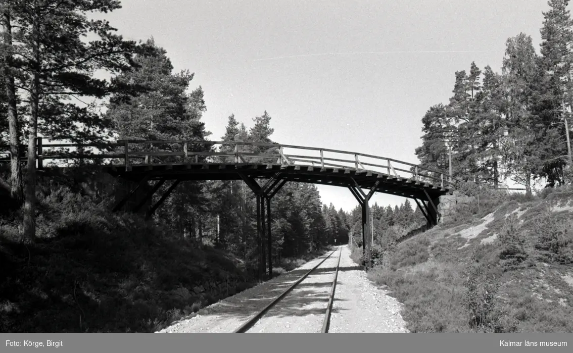 Bro över SJ sydost om Forshult i Oskarshamns kommun. Foto, från öster.
