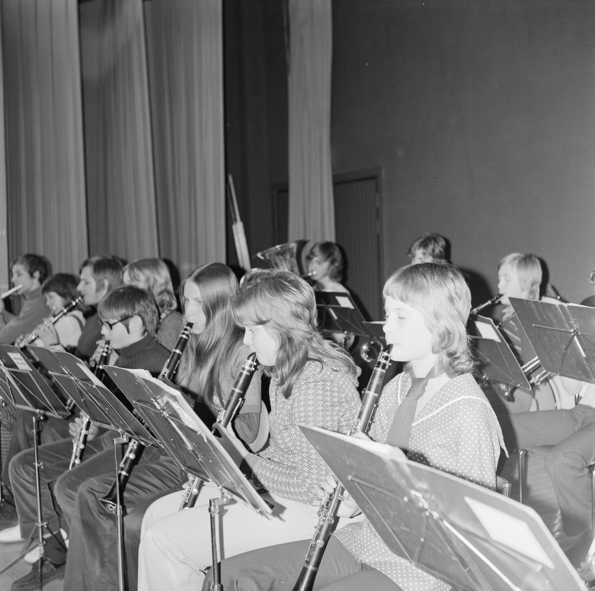 Ungdomsorkester på Lions Club i Tierp, Uppland 1972