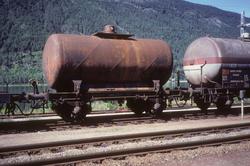 Rjukanbanens ammoniakktankvogn litra Q4 nr. 314 i godstog 62