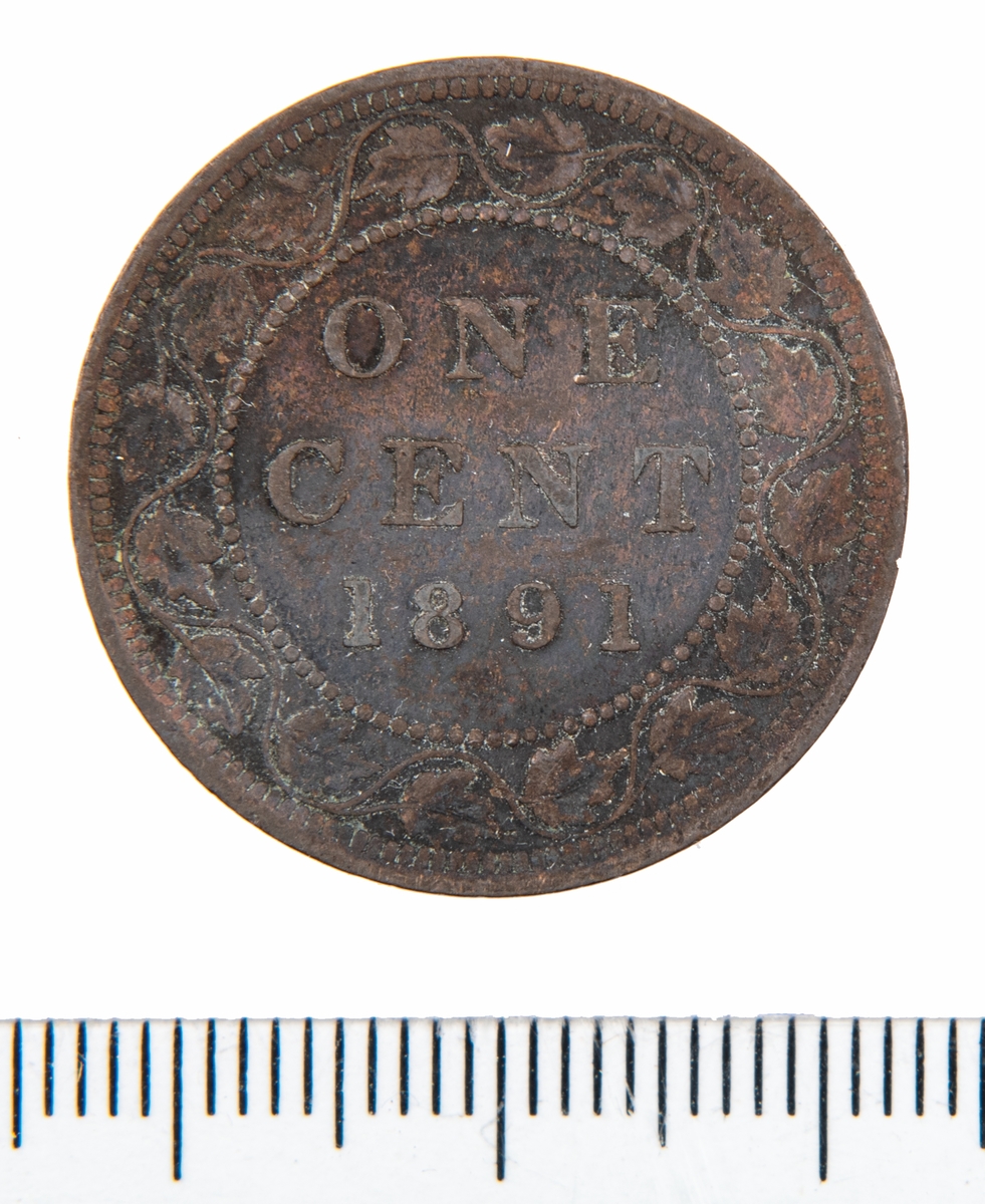 Mynt, Canada, 1891, 1 Cent.