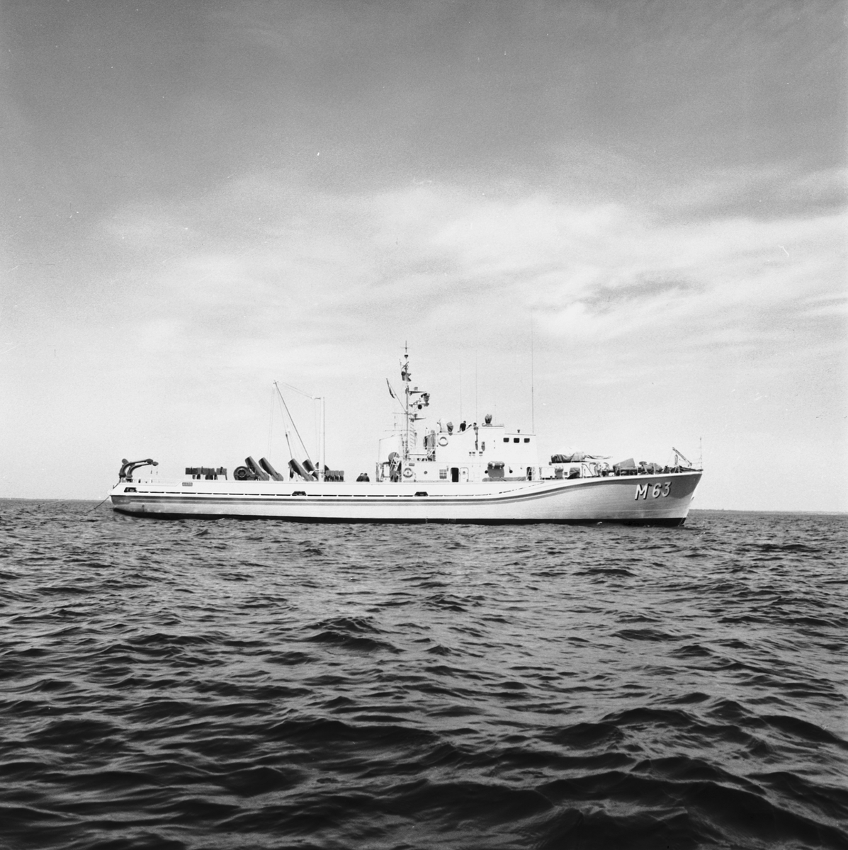 M 63 under gång till sjöss (provtur)