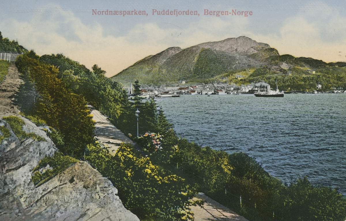 Bergen. Nordnes, Nordnesparken. Utgiver: Mittet & Co., før 1920.
