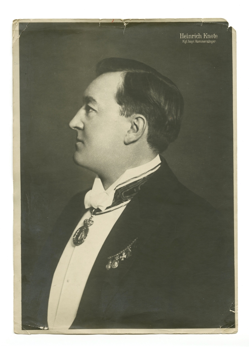 Portrett av operasanger Heinrich Knote.