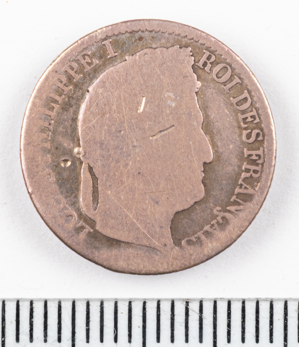 Mynt Frankrike 1834 ½ Franc.