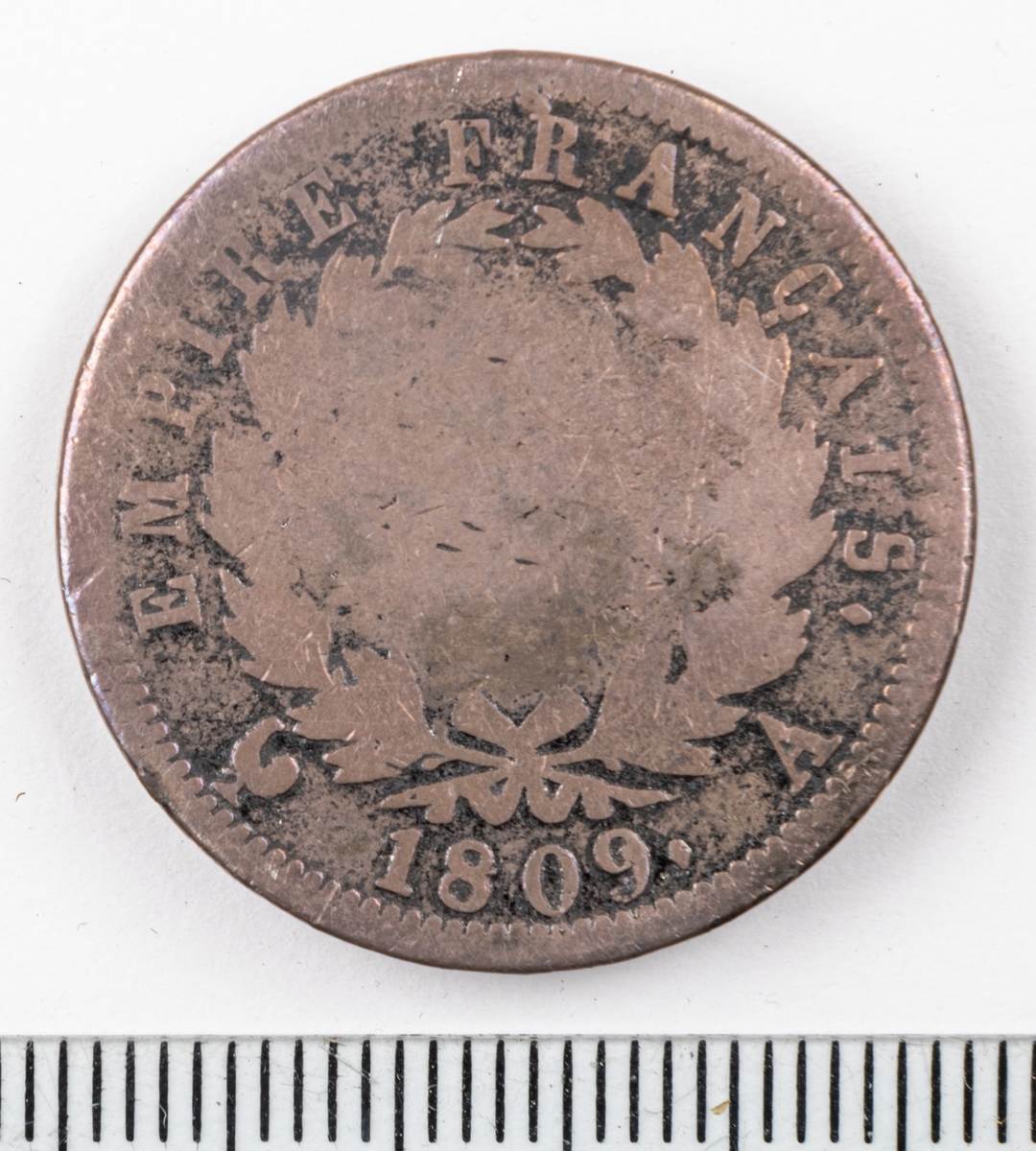 Mynt Frankrike 1809 2 Franc.