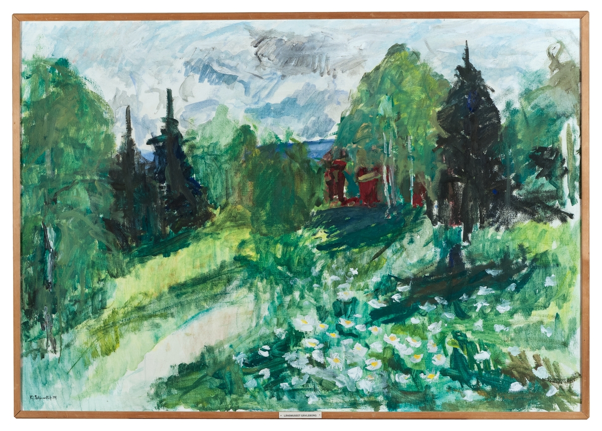 Oljemålning av Kerstin Stjernlöf, "Sommar".