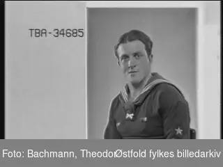 Portrett av tysk soldat i uniform. Anton Brandmeyer.