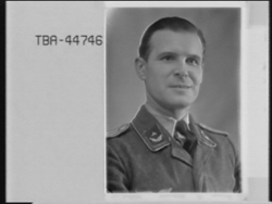 Portrett av tysk soldat i uniform,  luftwaffeofiser, Karl Sc