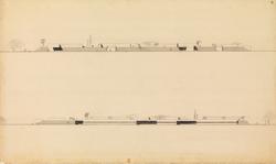 Museumsanlegg i Leopoldville. Fasadeoppriss. [Fasadeoppriss]