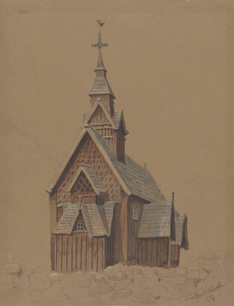 Sauland kirke [Tegning]