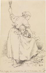 Hun tok ungen og la han på søpledyngen og piska'n med et dug