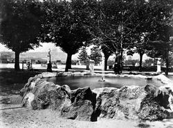 Roma, Italia, springvann, park,