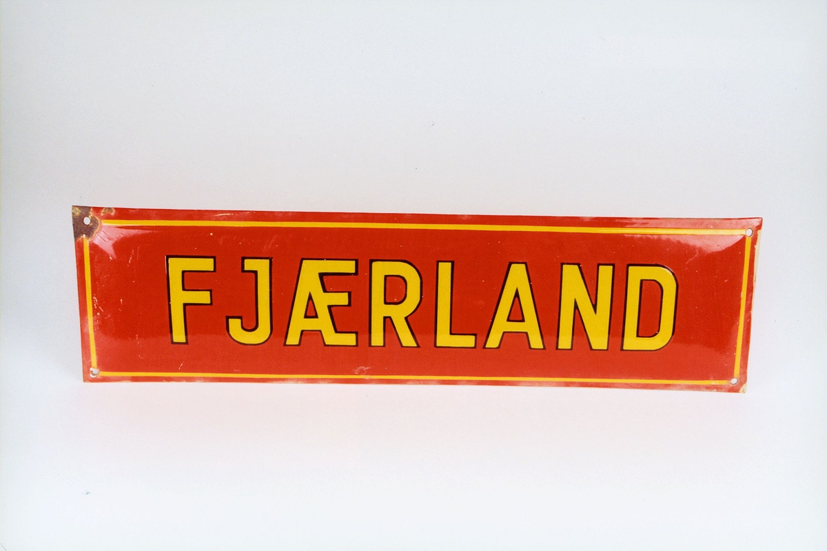 Postmuseet, gjenstander, skilt, stedskilt, stedsnavn, Fjærland.