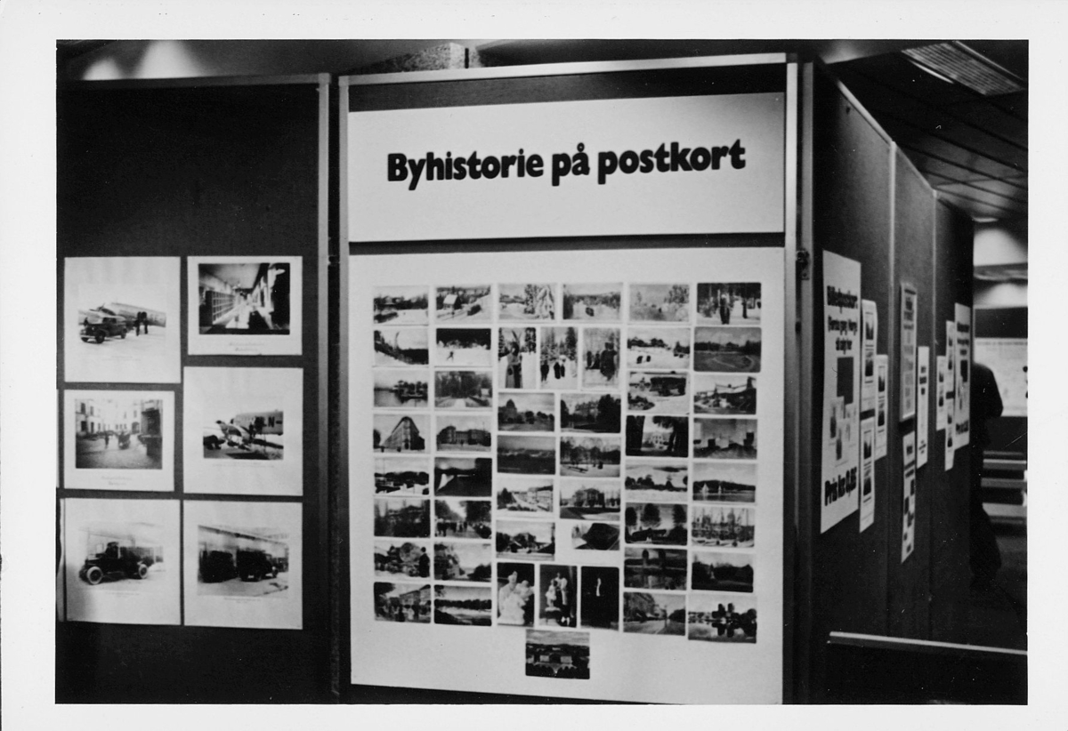 markedsseksjonen, Oslo postgård 50 år, utstilling, byhistorie på postkort, informasjon