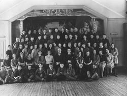 Skolebilde fra Aulaen i Samfundsbygningen.