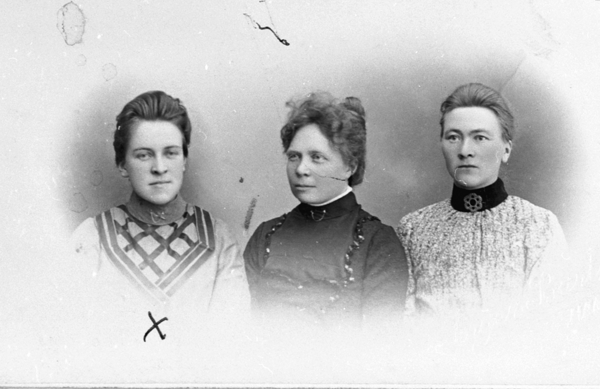 Lærerskoleelever fra Hamar, Julie Tangen f.Bøversveen, Olava Strøm, Ingeborg Lid.