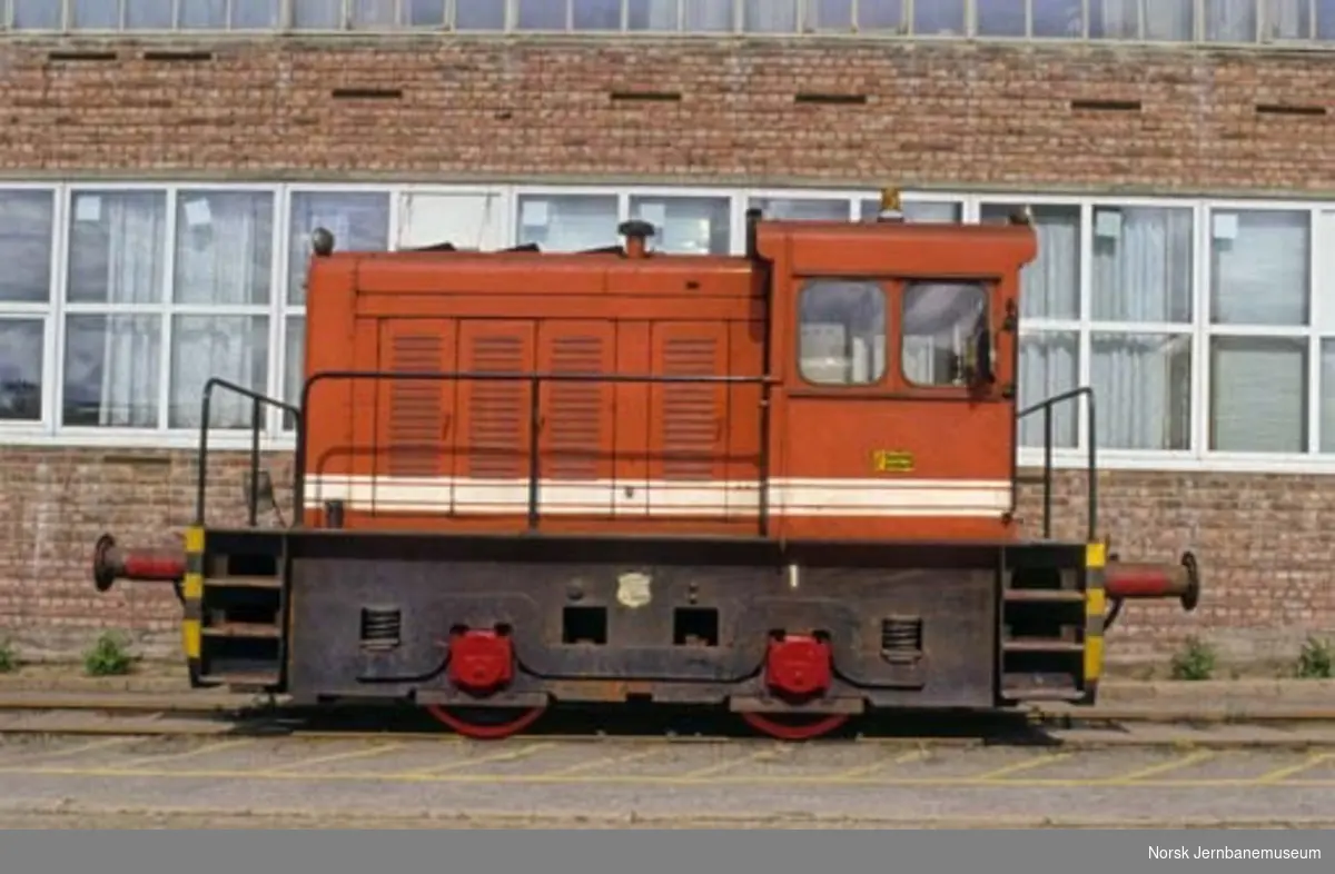 Diesel skiftelokomotiv nr. 1 fra Borregaards industrijernbane i Sarpsborg