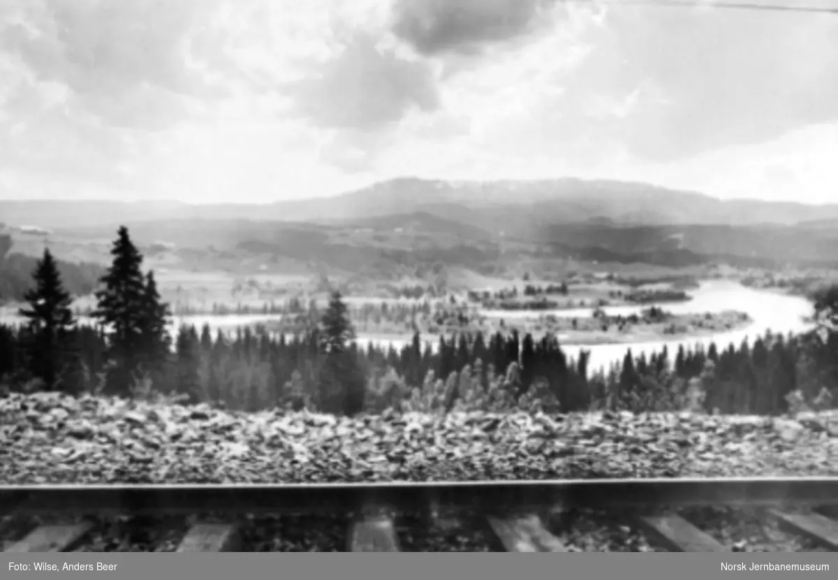 Utsikt fra Nordlandsbanen rett nord for Gartland stasjon
