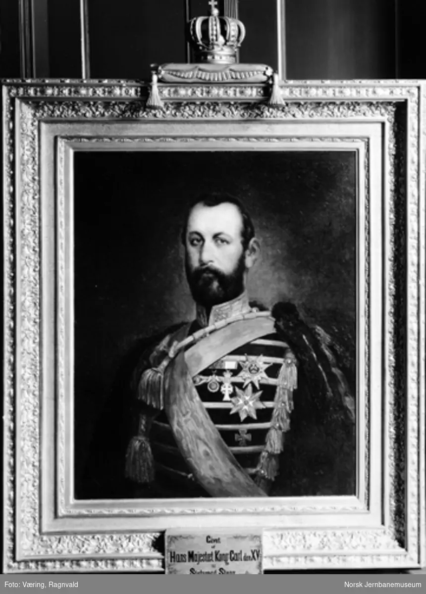Maleri av Kong Carl XV - gitt til statsråd Stang