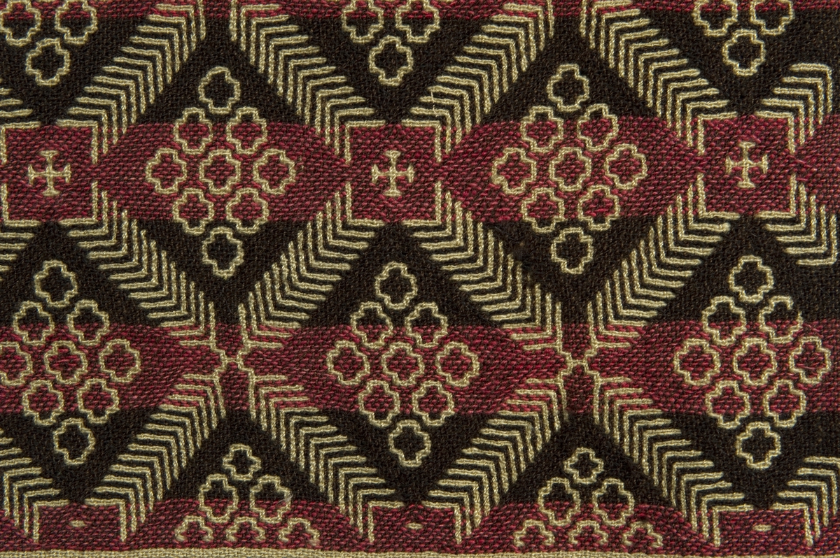 Dobbeltvevd teppe av ull, DDS 1831.