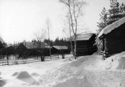 Bygninger på Norsk folkemuseum, 1942. I forgrunnen til høyre
