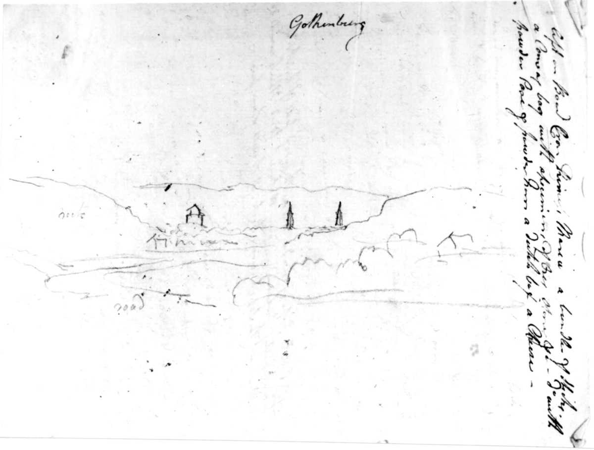 Gøteborg
Fra skissealbum av John W. Edy, "Drawings Norway 1800".