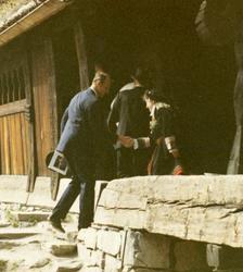 Islands president besøker NF 4/5 1971. Setesdalstunet. Kronp