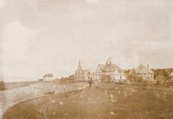 Oversiktsbilde av Bastøy skolehjem, Bastøya, ca. 1903. Admin
