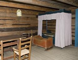 Interiør i stue fra Lende, Time på Jæren. Norsk Folkemuseum,