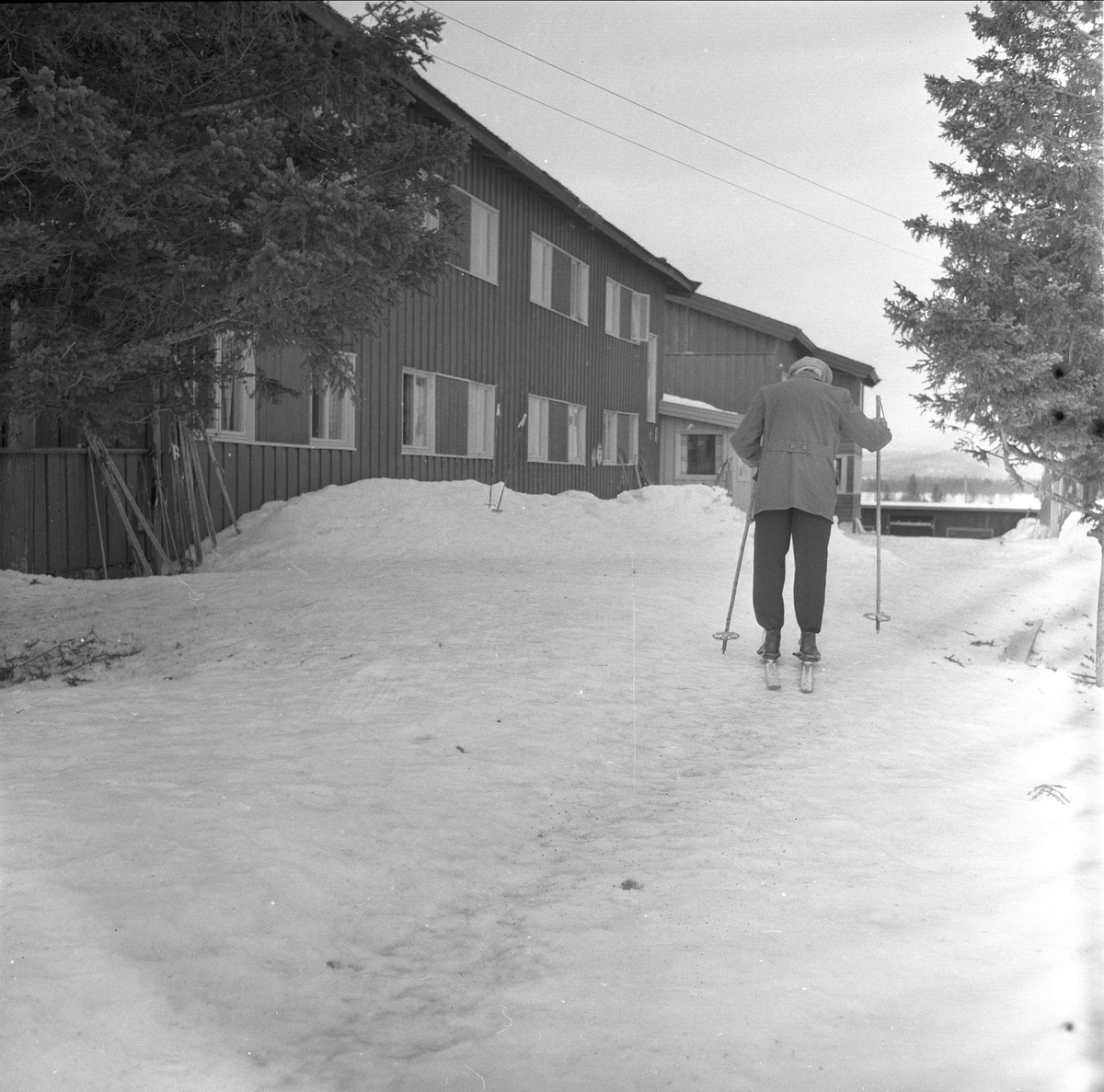 Oset Høyfjellshotell, Gol, Buskerud, 17.04.1960. Bygning.