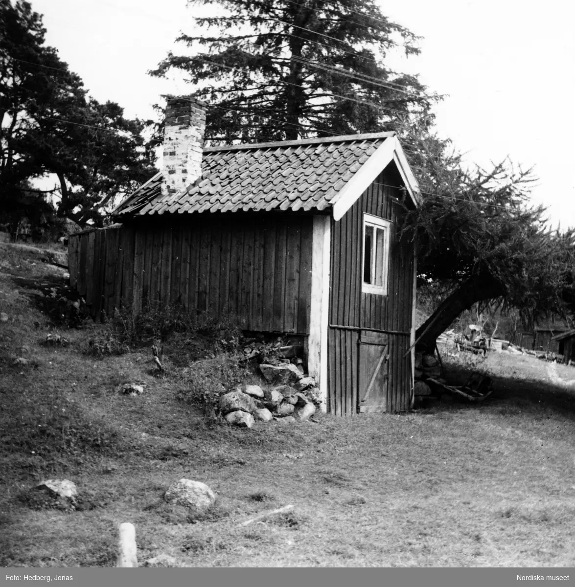 Södermanland, Ornö, Silverberg. Huset med drängkammaren och källaren inunder.