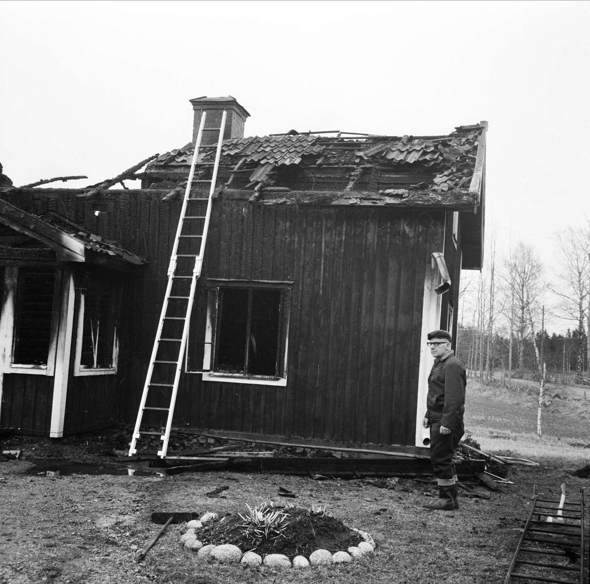 Brand i Hållnäs, Uppland april 1973
