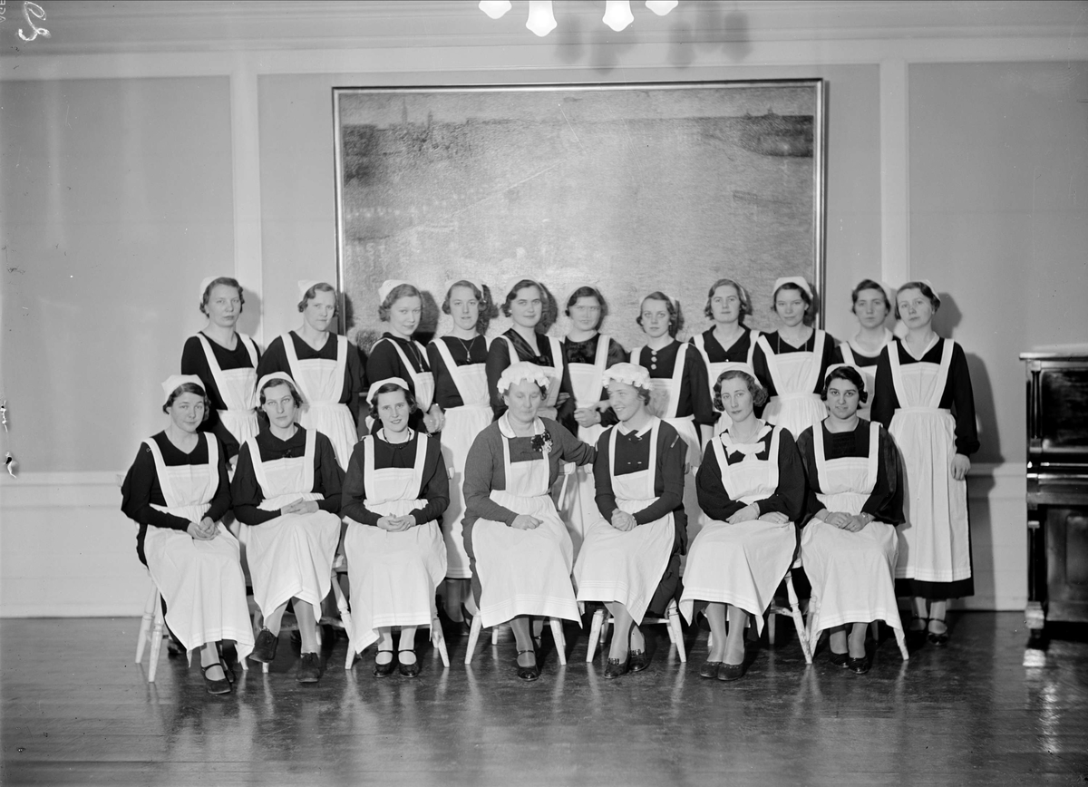 Deltagare i kurs för ekonomiföreståndare på Fackskolan för huslig ekonomi, Uppsala 1935