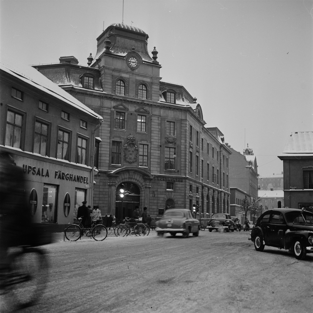 Posten - postkontoret på Kungsängsgatan, Uppsala 1955
