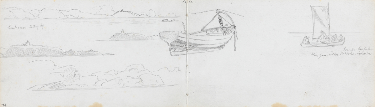 Lindesnes; båtstudie (detalj) [Tegning]